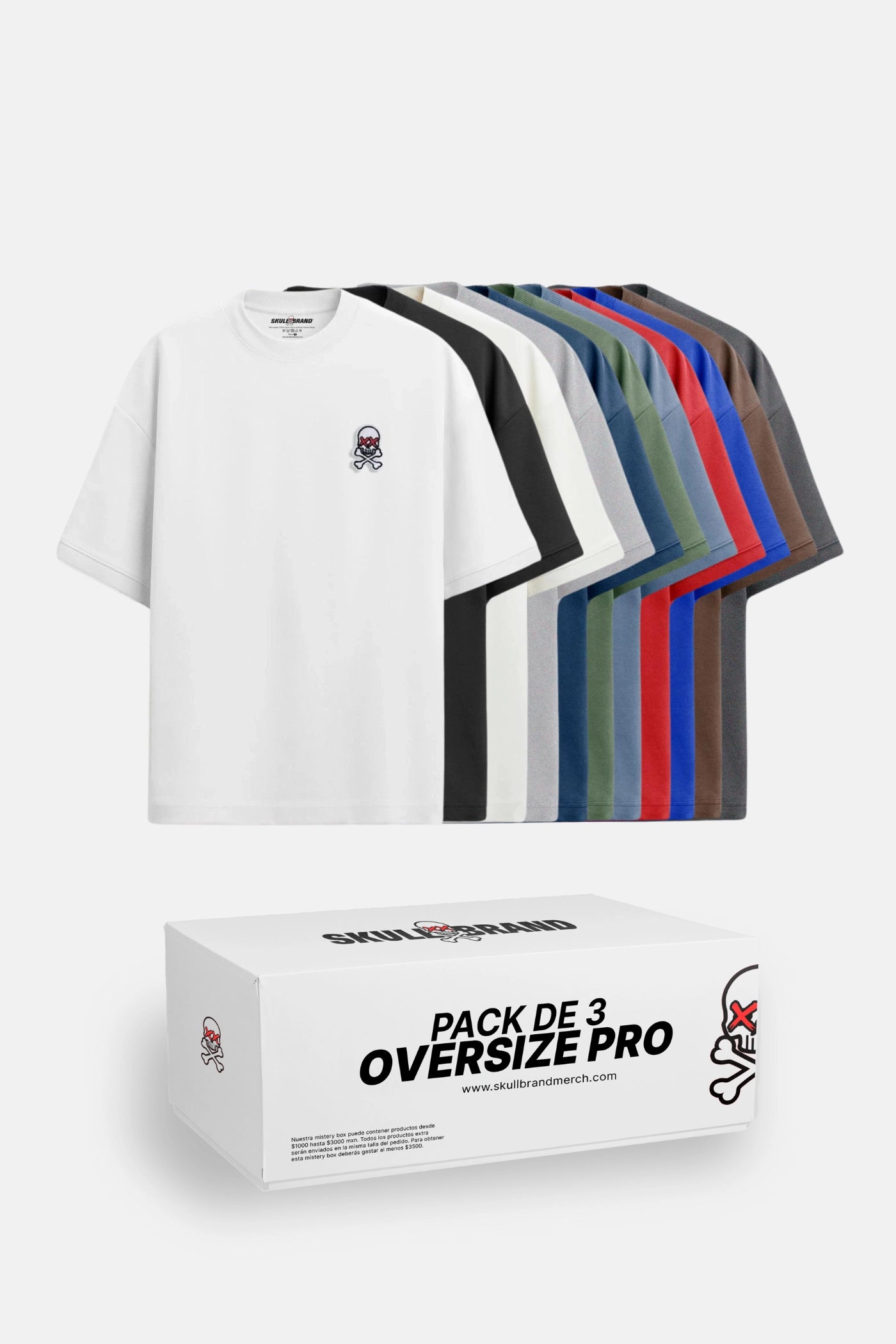 ARMA TU PAQUETE DE 3 PLAYERAS OVERSIZE PRO 2.0