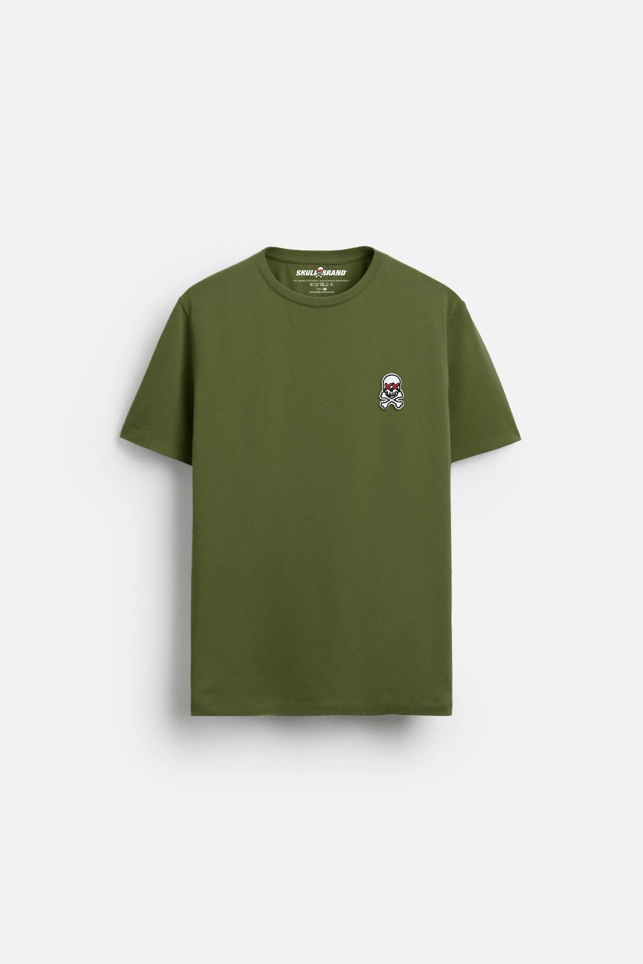 T-SHIRT BÁSICA PRO VERDE MILITAR CON PARCHE